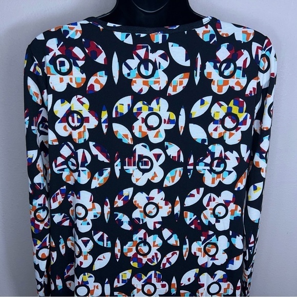 NEW LULAROE SMALL TOP BLACK COLORFUL FLORAL PRINT - Picture 6 of 12